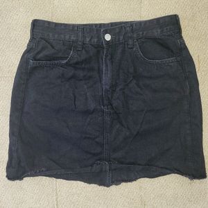 H&M Black Jean Skirt Size 8